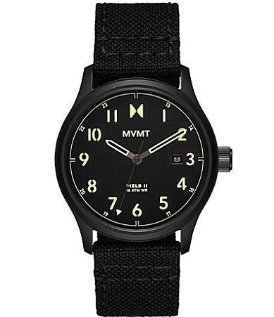 MVMT Mens Field Analog Black Nylon Strap Watch Product Image