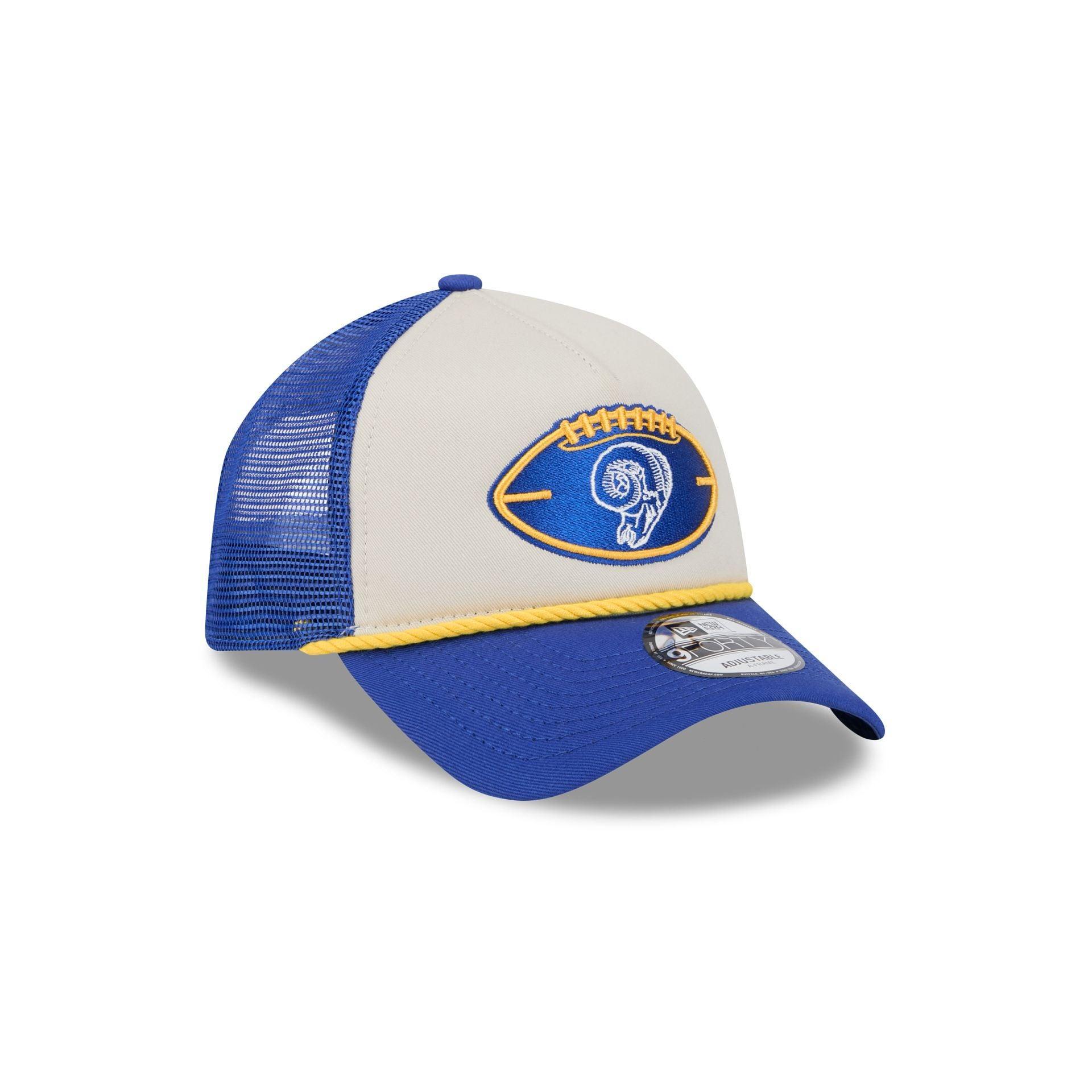 Los Angeles Rams 2024 Historic Sideline 9FORTY A-Frame Snapback Hat Male Product Image