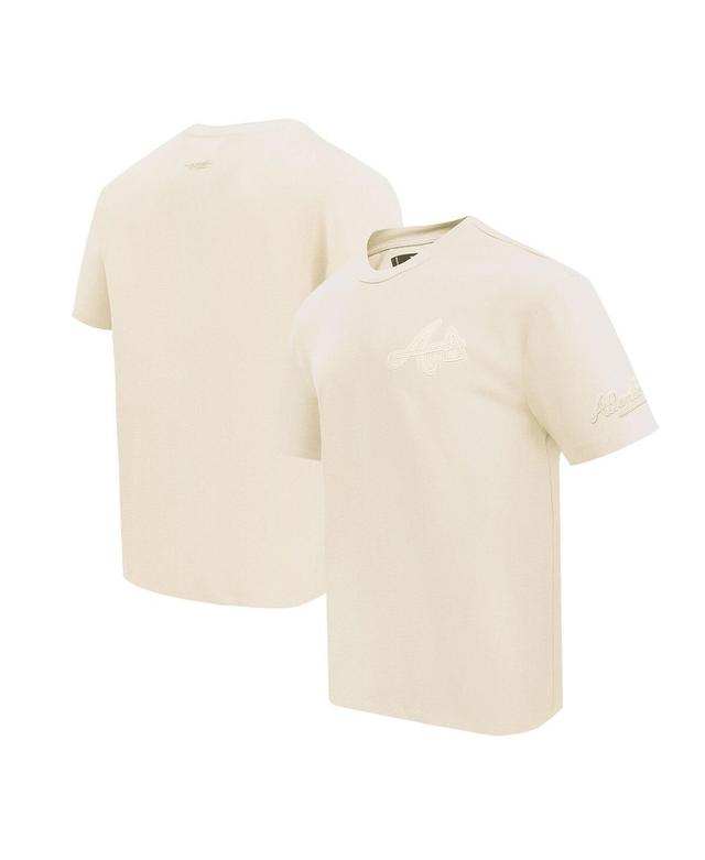 Mens Pro Standard Cream Atlanta Braves Neutral Cj Dropped Shoulders T-shirt Product Image