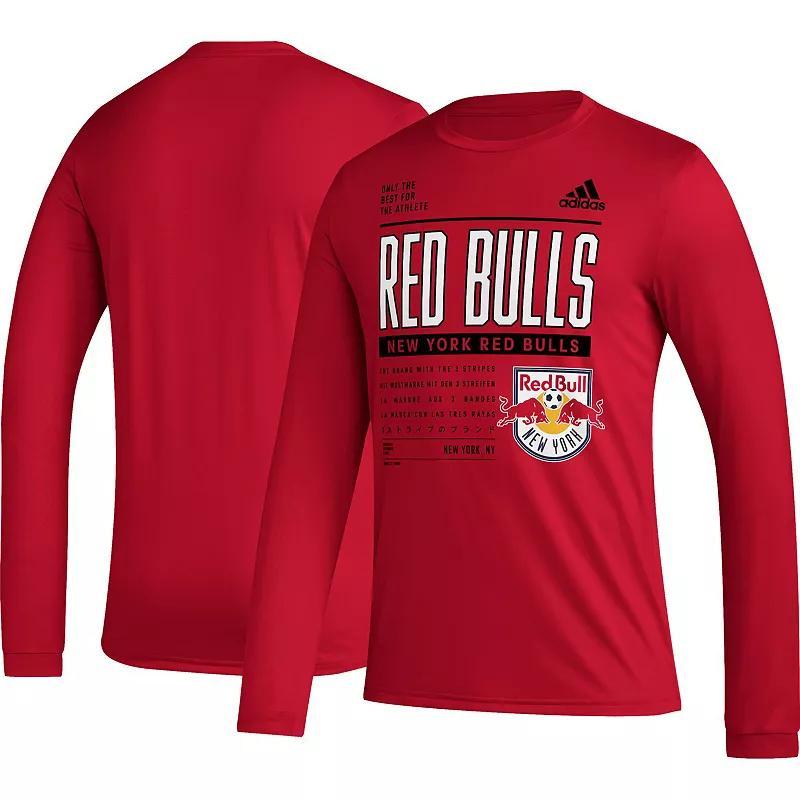 Mens adidas Red New York Red Bulls 2023 Club Dna Long Sleeve Aeroready T-shirt Product Image