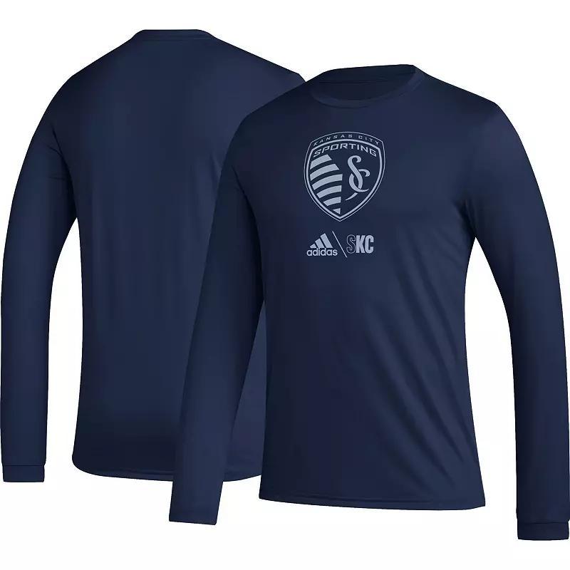 Mens adidas New York Bulls Icon Long Sleeve T-Shirt Product Image