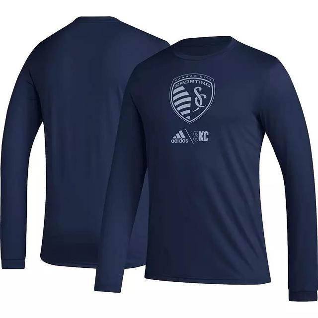 Mens adidas Black Atlanta United FC Icon Long Sleeve T-Shirt Product Image