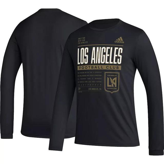 Mens adidas Black LAFC Club DNA Long Sleeve T-Shirt Product Image