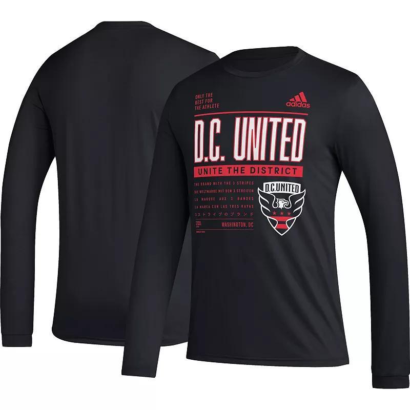 Mens adidas Black San Jose Earthquakes Club DNA Long Sleeve T-Shirt Product Image