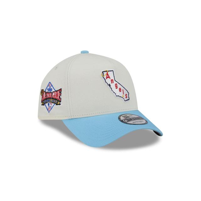 Los Angeles Angels Chrome White 9FORTY A-Frame Snapback Hat Male Product Image