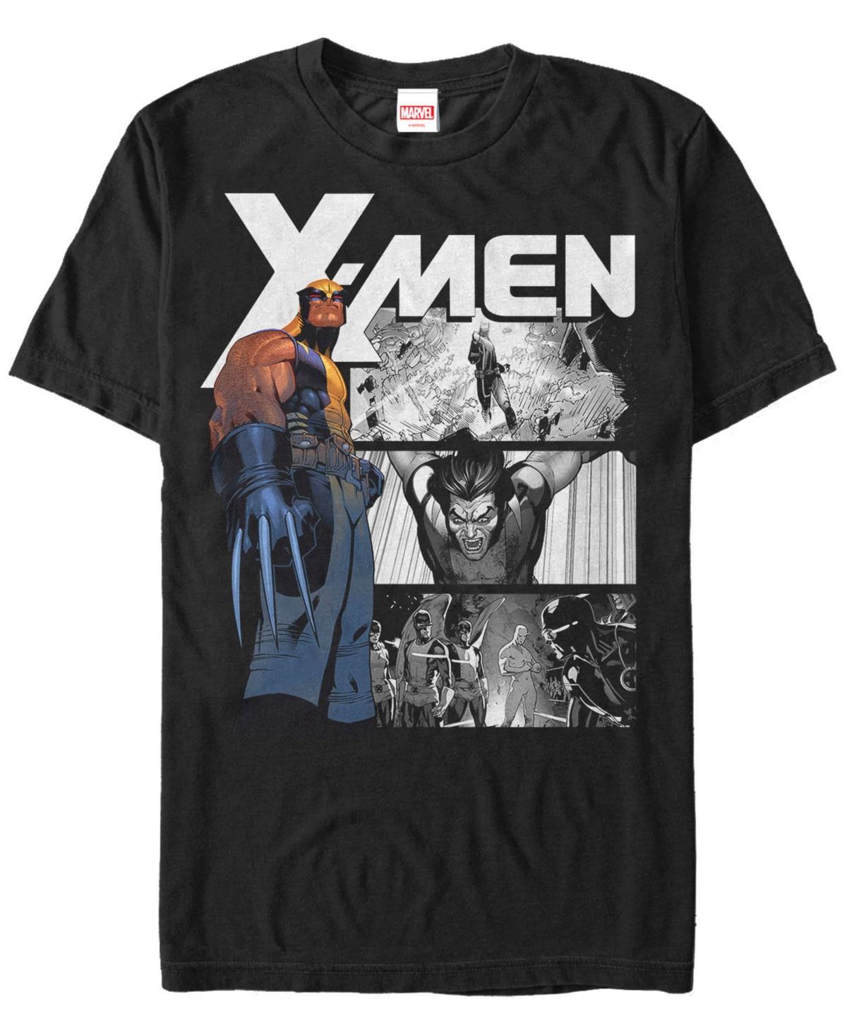 Mens Marvel Classic X-Men Wolverine Panels Graphic Tee Product Image