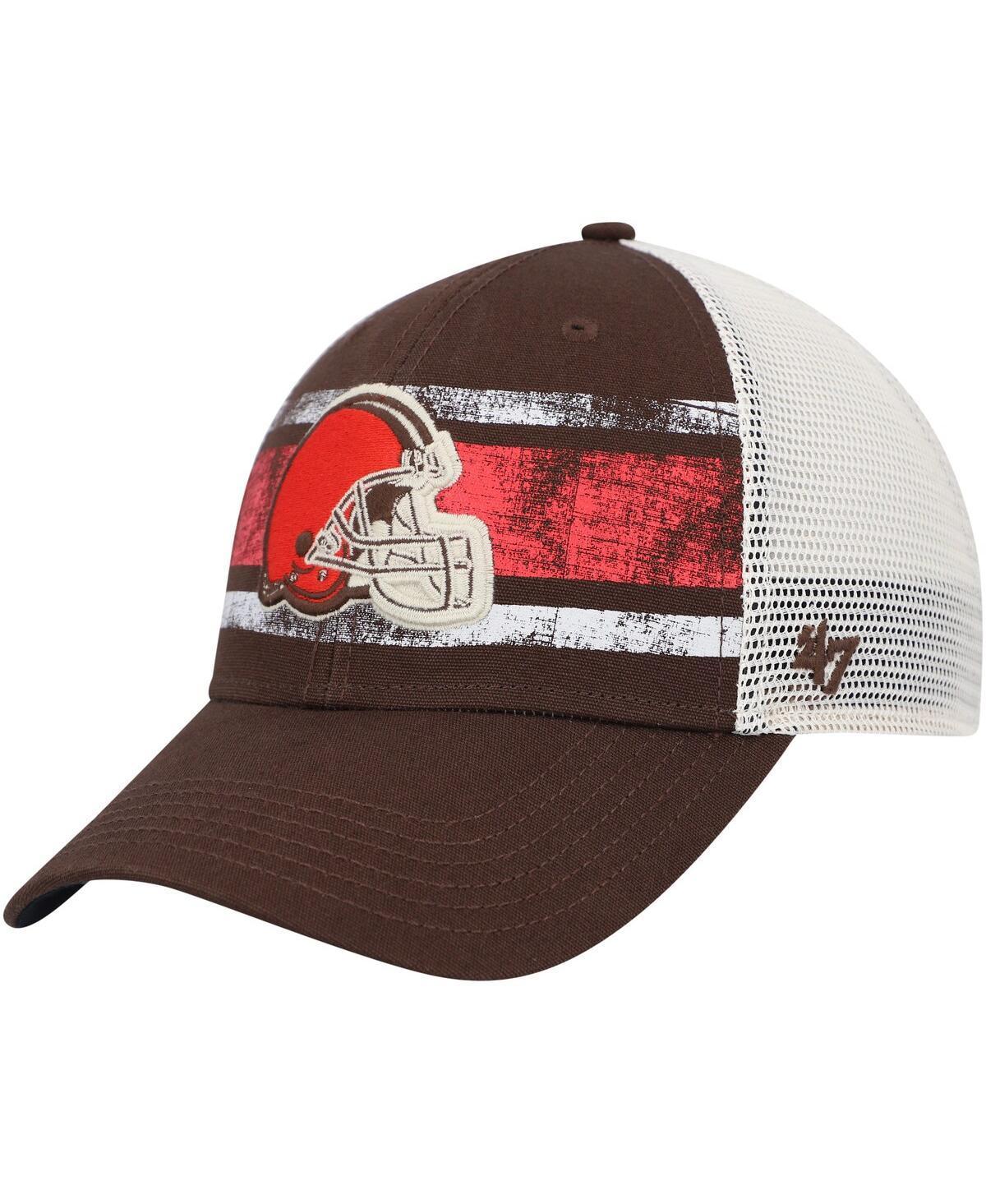 Mens 47 /White Cleveland s Interlude MVP Trucker Snapback Hat Product Image