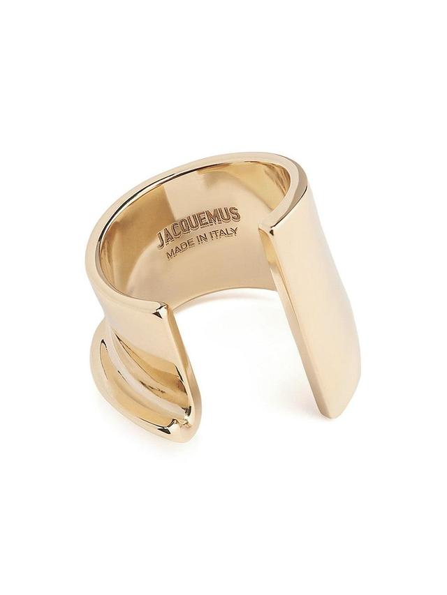 Mens Le Chouchou J Gold-Plated Brass Ring Product Image