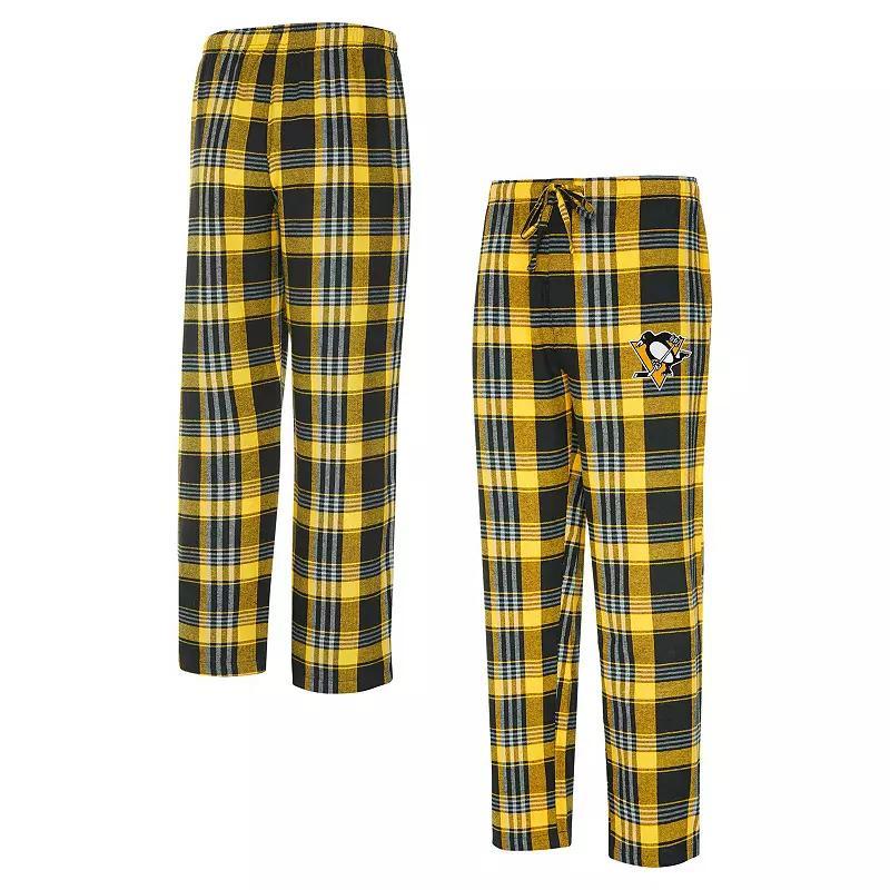 Mens Concepts Sport /Black Pittsburgh Penguins Region Flannel Sleep Pants Product Image