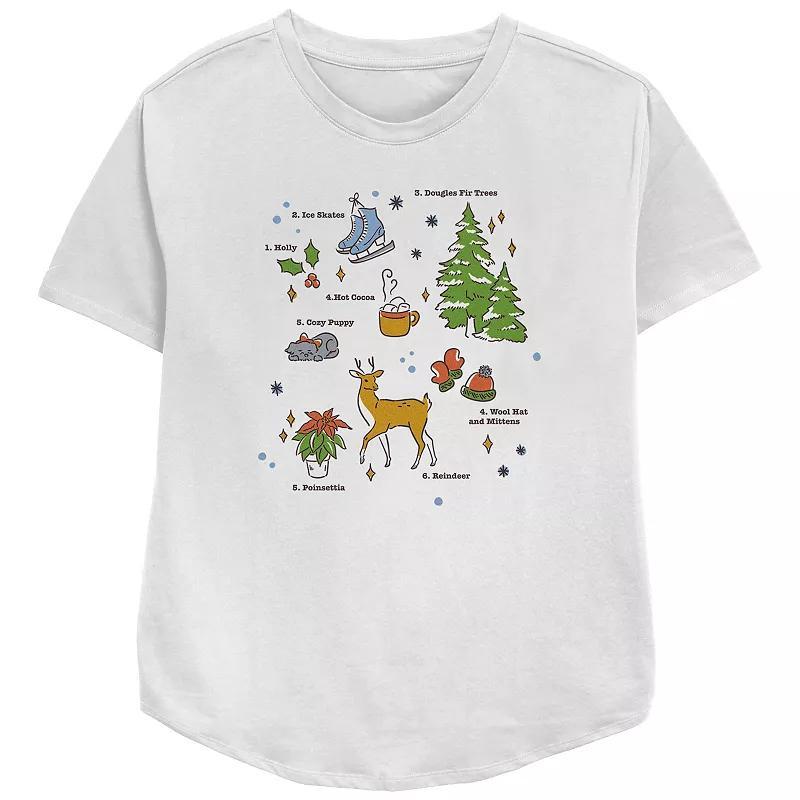 Womens Christmas Icons Spread Relaxed Fit Graphic Tee Product Image