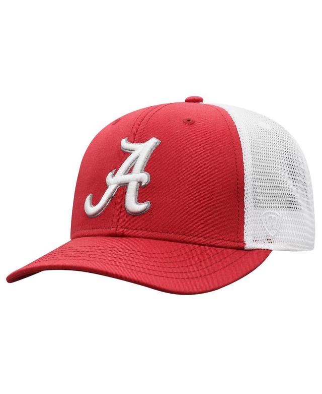 Mens Top of the World Crimson/White Alabama Crimson Tide Trucker Snapback Hat Product Image