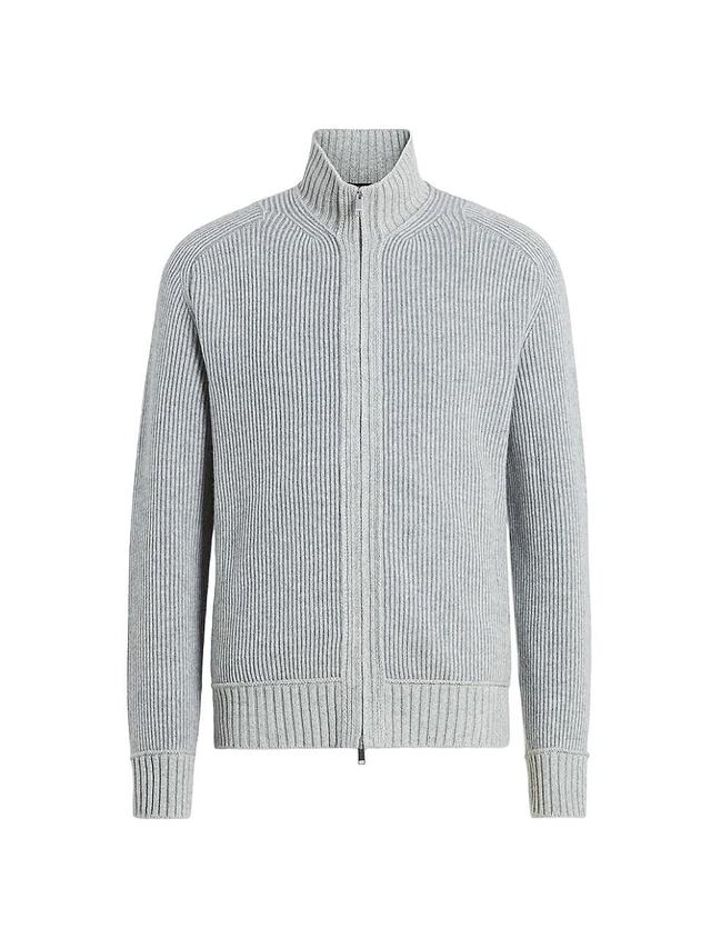 Mens Oasi Cashmere Full Zip Cardigan Product Image