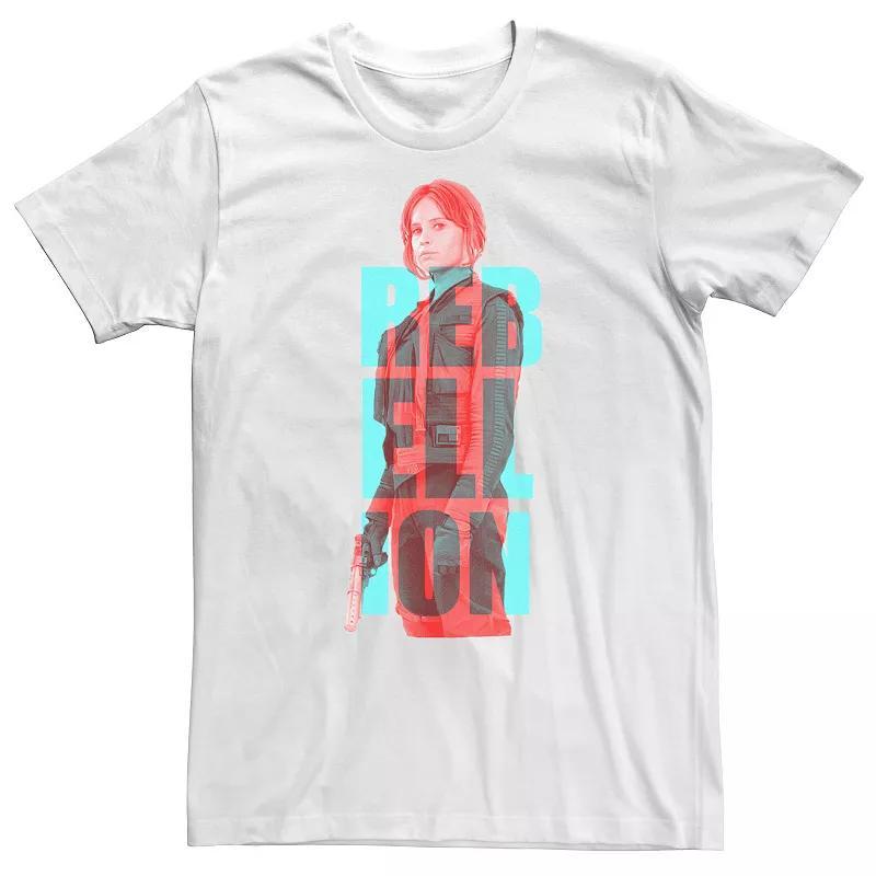 Big & Tall Star Wars Rogue One Jyn Rebellion Font Tee, Mens Product Image