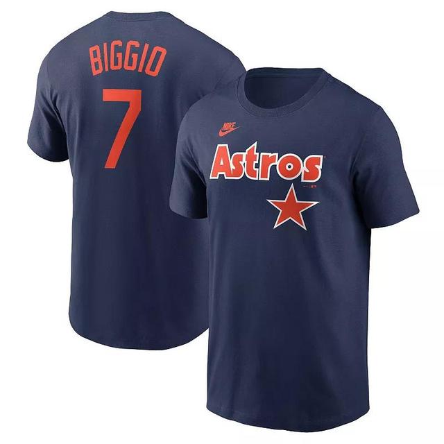 Mens Nike Craig Biggio Houston Astros Cooperstown Collection Fuse Name & Number T-Shirt Blue Product Image