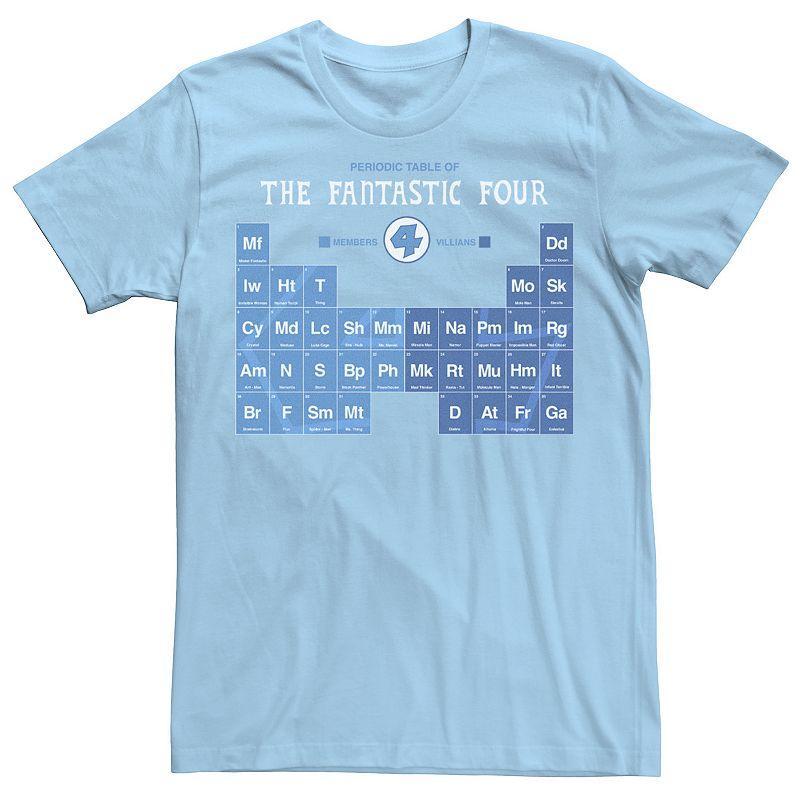 Mens Marvel Fantastic Four Members And Villains Periodic Table Tee Product Image