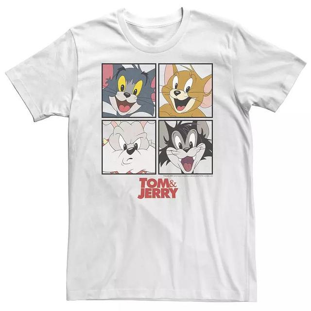 Big & Tall Tom & Jerry Character Box Up Tee, Mens Product Image