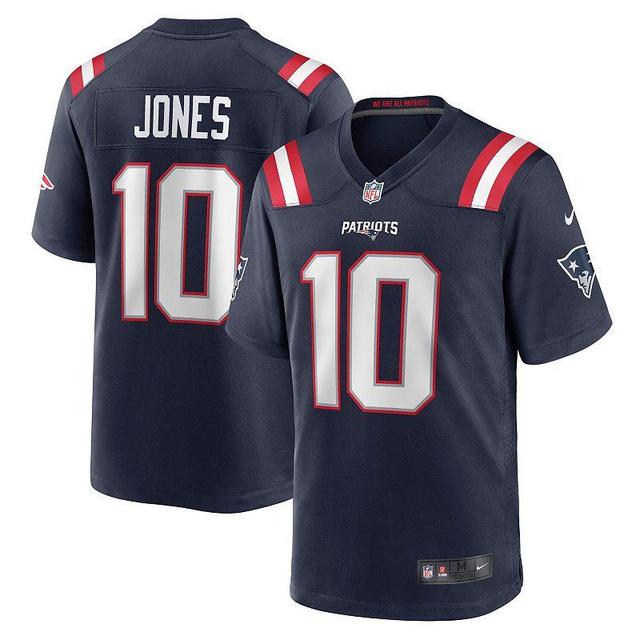 Mens Nike Mac Jones New England Patriots Player Game Jersey Blue Product Image