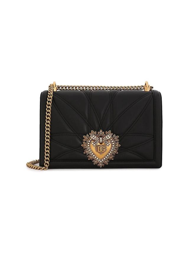 Dolce & Gabbana Devotion Logo Heart Lambskin Crossbody Bag Product Image