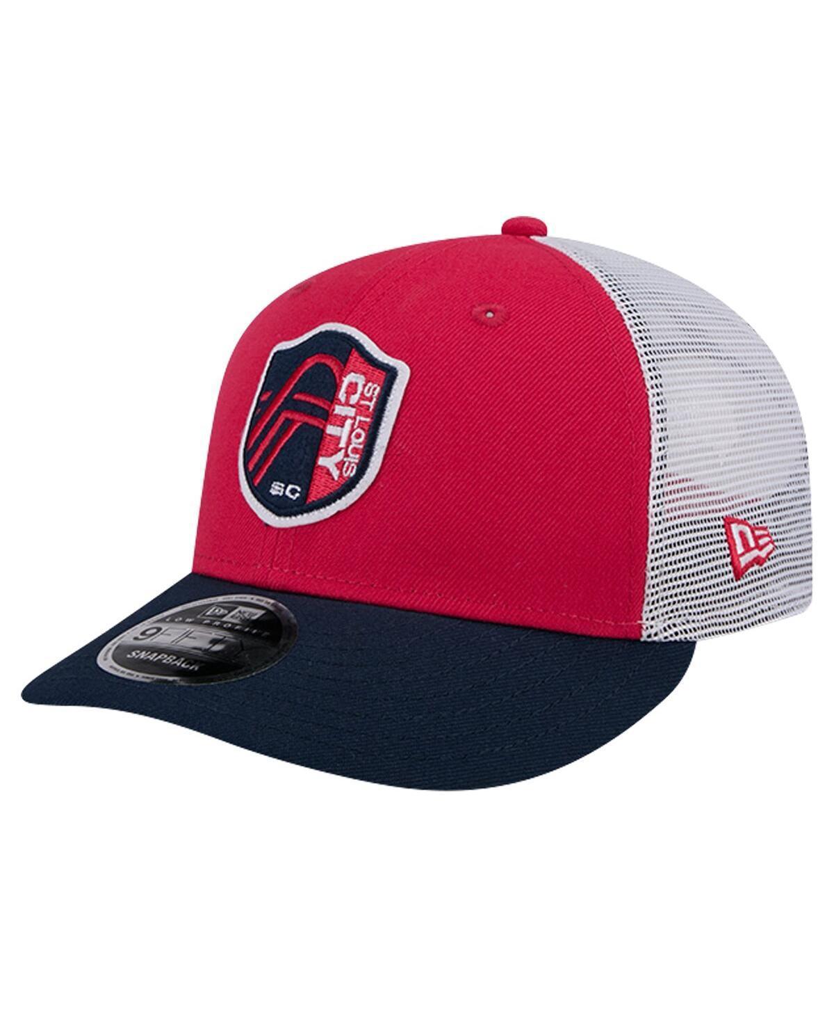 Mens New Era Red St. Louis City SC Throwback Trucker Low Profile 9FIFTY Snapback Hat Product Image