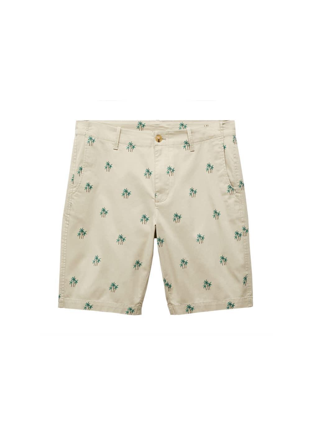 MANGO MAN - Printed cotton bermuda shorts sandMen Product Image