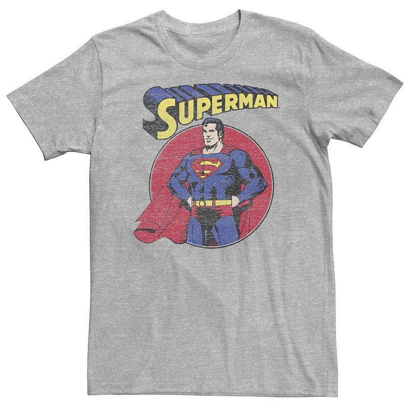 Big & Tall DC Comics Superman Classic Circle Tee, Mens Athletic Grey Product Image