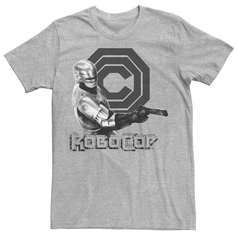 Mens RoboCop Logo Action Shot Tee Athletic Grey Product Image