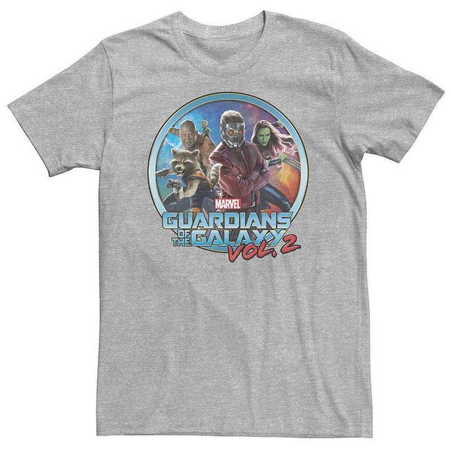 Big & Tall Marvel Guardians of the Galaxy Vol. 2 Team Circle Tee, Mens Athletic Grey Product Image