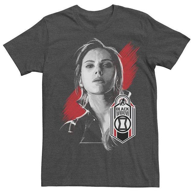 Mens Marvel Avengers Endgame Black Widow Tag Tee Grey Heather Product Image