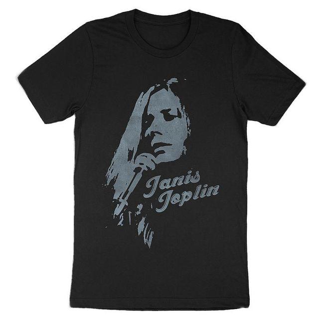 Mens Janis Joplin With Mic Tee Product Image