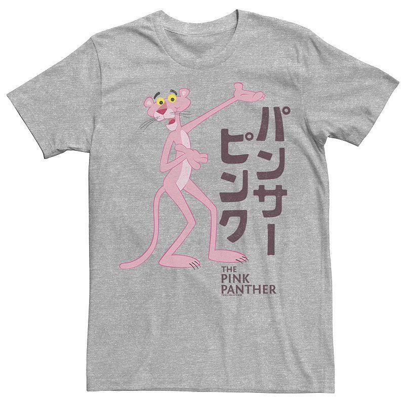 Mens Pink Panther Kanji Portrait Logo Graphic Tee Grey Product Image