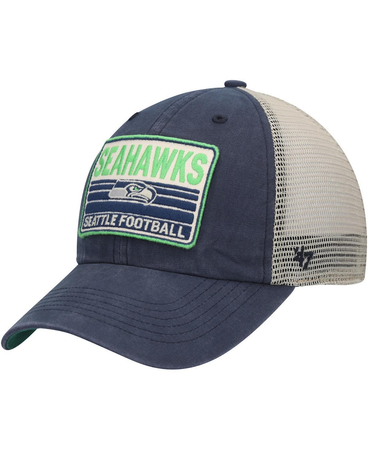 Mens 47 /Natural Seattle Seahawks Four Stroke Clean Up Snapback Hat, Blue Product Image