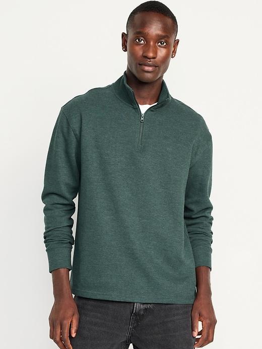 French Rib Quarter-Zip Sweater Product Image