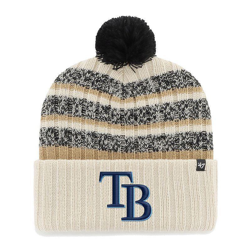 Mens 47 Natural Tampa Bay Rays Tavern Cuffed Knit Hat with Pom Product Image