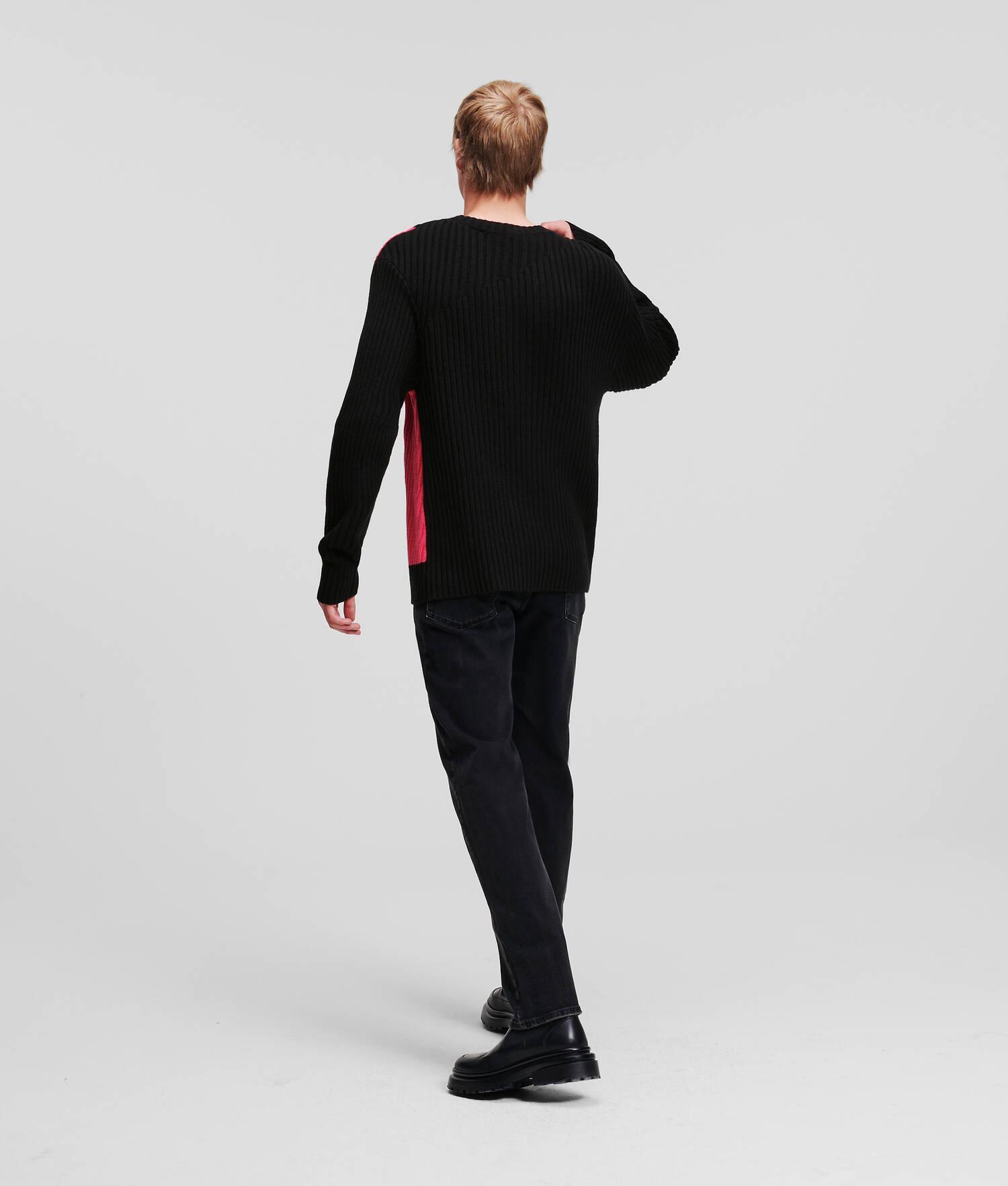 KLJ COLOR BLOCK RIBBED SWEATER Product Image