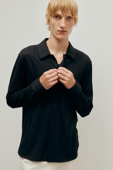 Regular Fit Lace Jersey Shirt Product Image