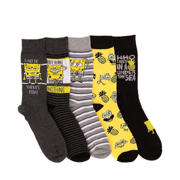 Mens SpongeBob SquarePants™ Crew Socks 5 Pack - Multicolor Product Image