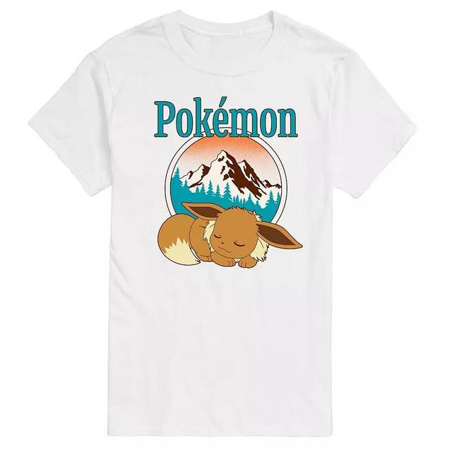 Big & Tall Pokemon Eevee Retro Mountain Graphic Tee, Mens Product Image