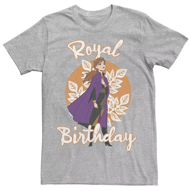 Disneys Frozen 2 Anna Royal Birthday Mens Tee Athletic Grey Product Image