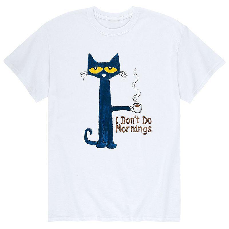 Mens Pete The Cat Dont Do Mornings Tee Product Image