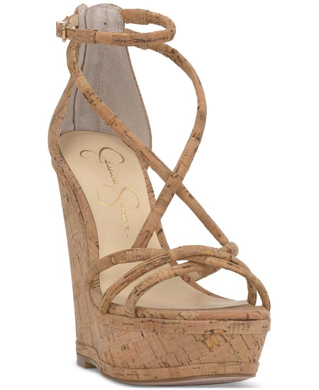 Jessica Simpson Womens Olype Strappy Wedge Sandals Product Image