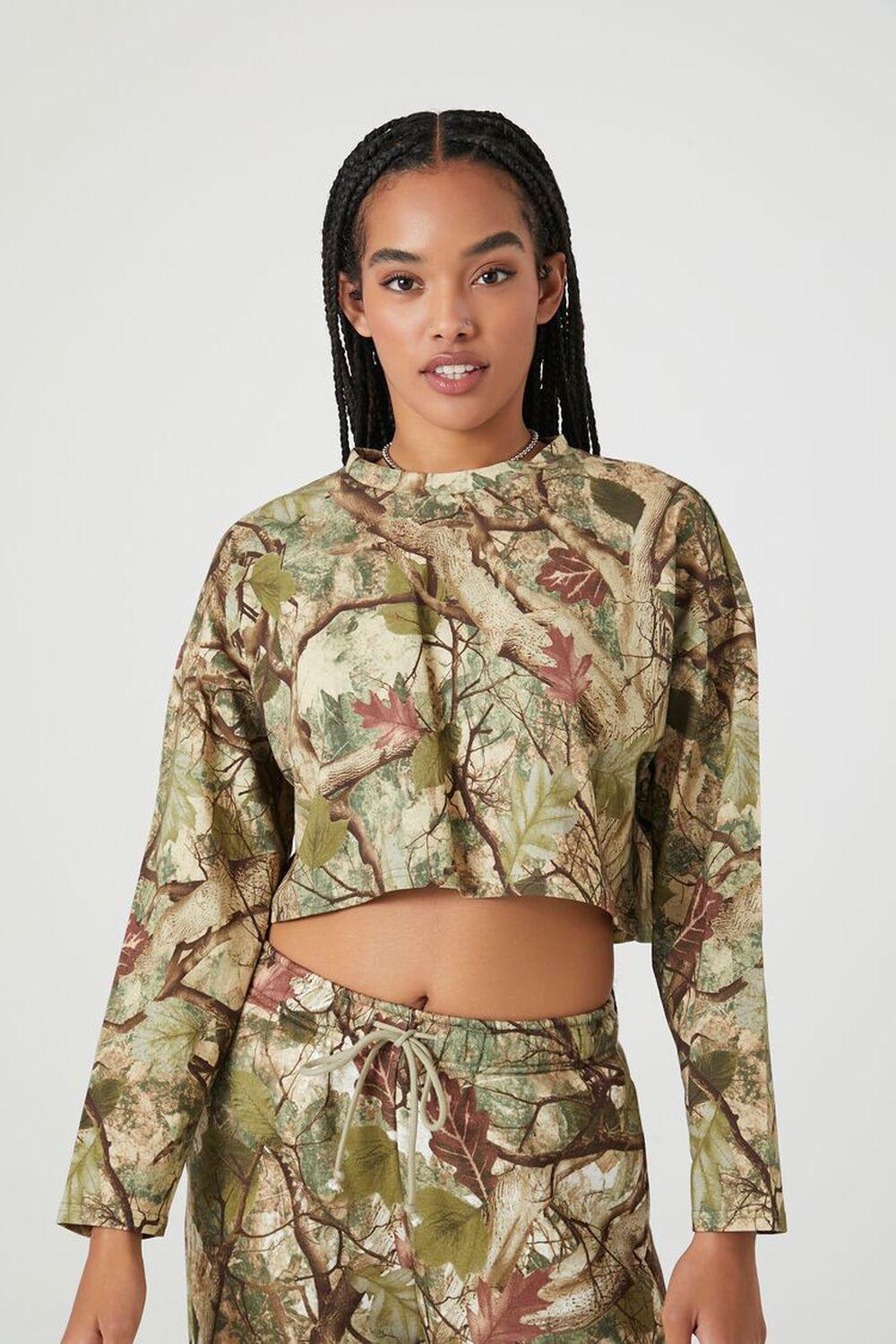 Leaf Print Crop Top | Forever 21 Product Image