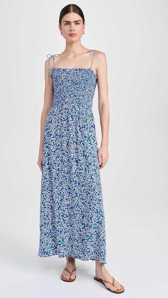 Madewell Smocked Tie Strap Midi Dress | Shopbop Product Image