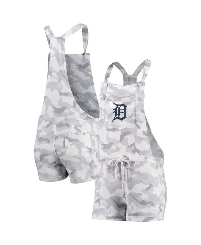 Womens Concepts Sport Gray Detroit Tigers Camo Overall Romper Product Image