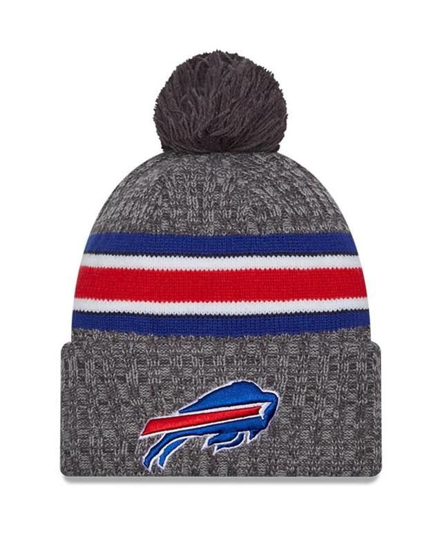 Mens New Era Gray Buffalo Bills 2023 Sideline Sport Cuffed Pom Knit Hat Product Image