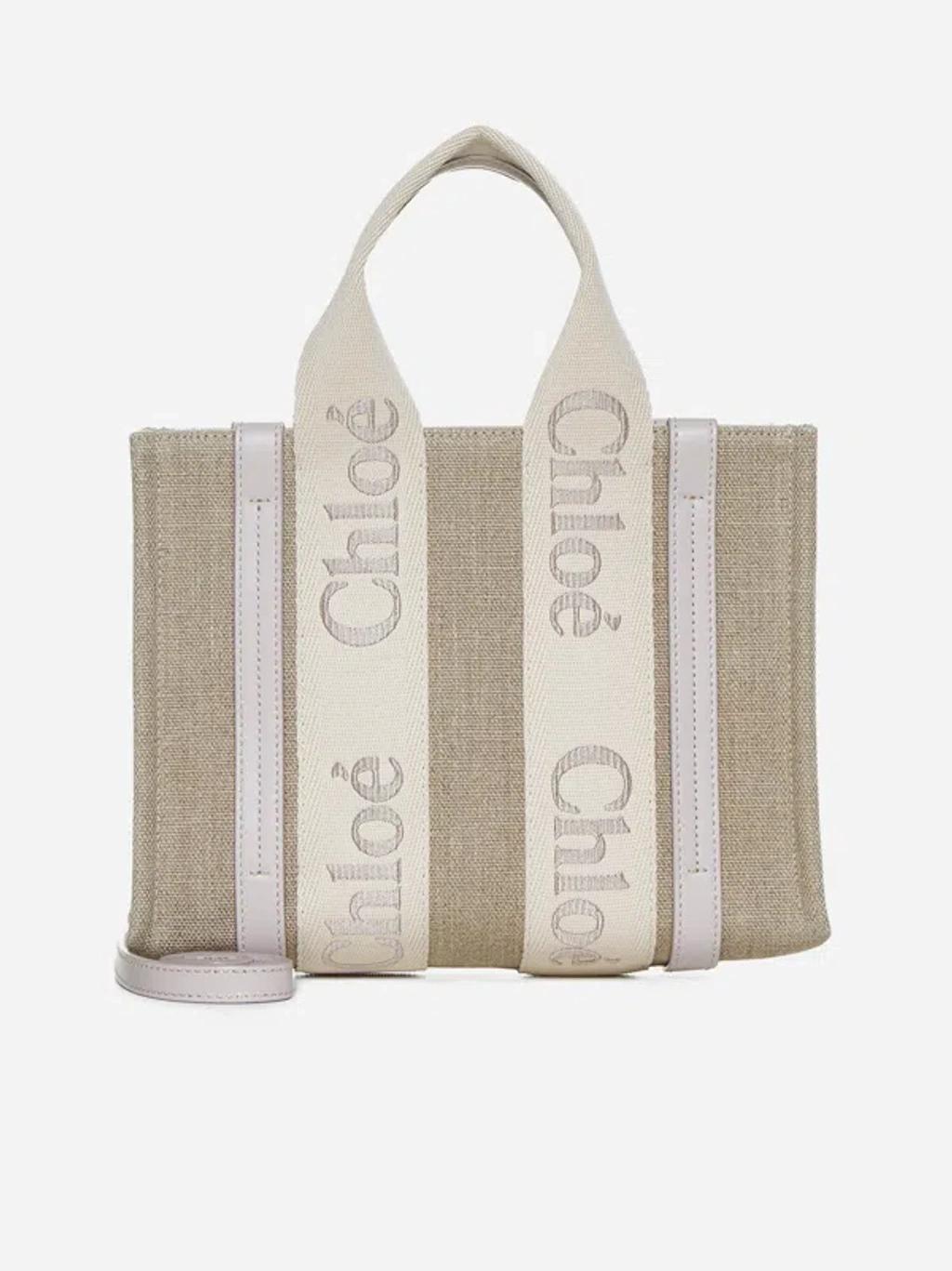 Small Woody Canvas Tote Bag In Wild Grey Product Image