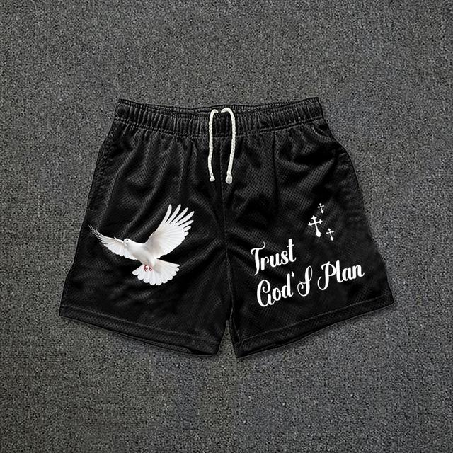 Sopula Men's Street Trust God's Plan Mesh Drawstring Shorts Product Image