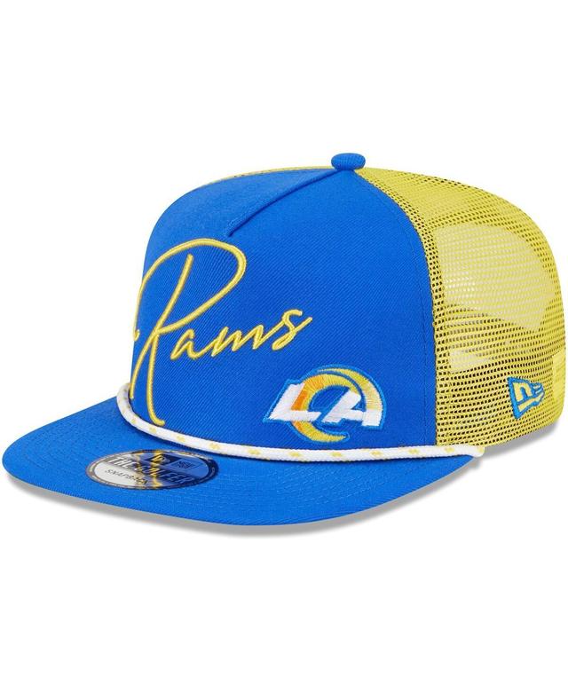 Mens New Era Royal Los Angeles Rams Script Logo Golfer 9FIFTY Snapback Hat Product Image