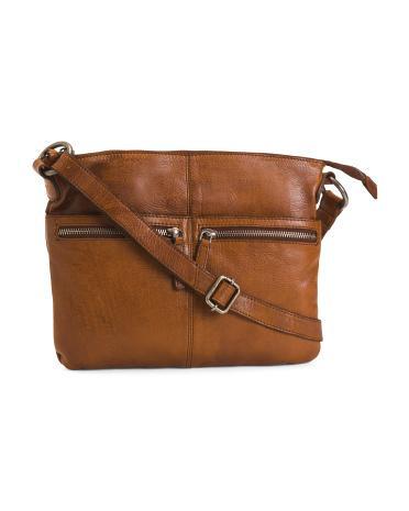 Leather Soft Double Front Pocket Crossbody for Women product image