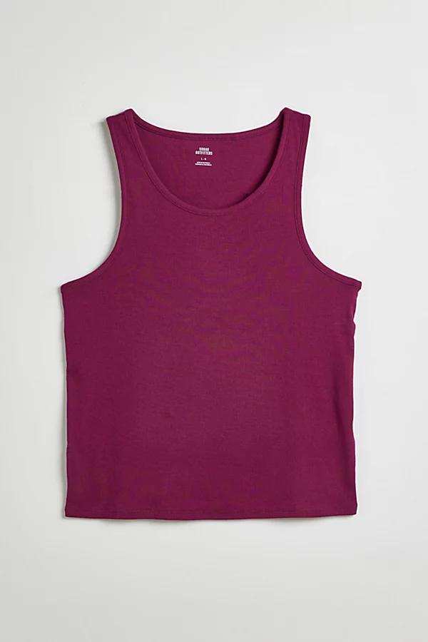 Urban Outfitters UO Shrunken Rib Tank Top Mens at Urban Outfitters Product Image