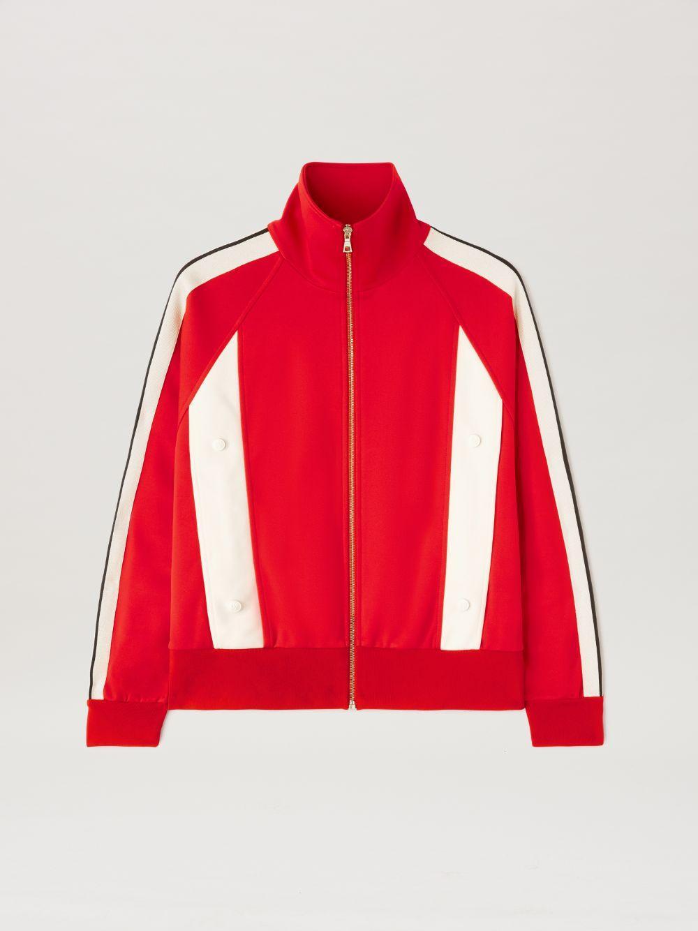 Monogram Track Jacket in red  - Palm Angels® Official  Product Image